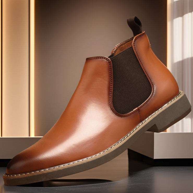 Men's Boots Plus Size British Style Leather Boots Youth All-matching