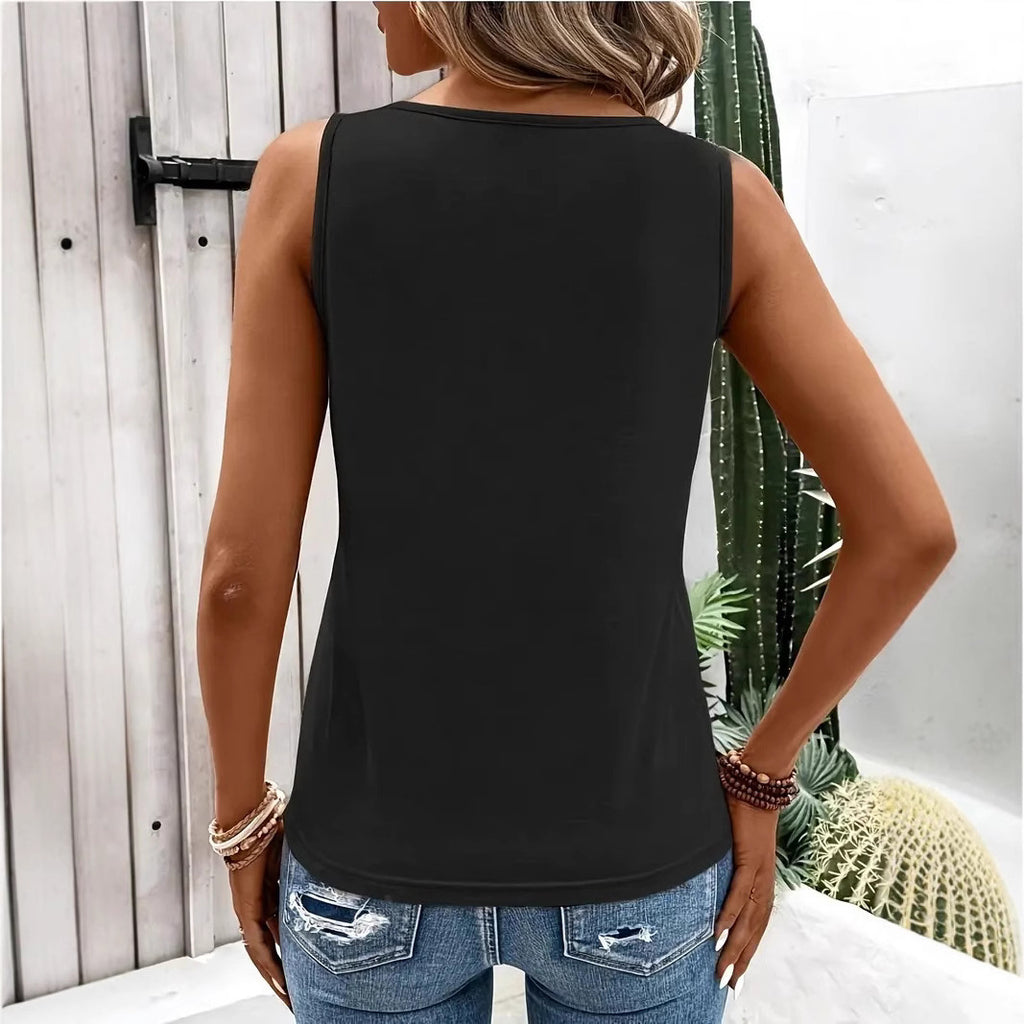 Cross Solid Color Sexy Sling Vest Women's Top