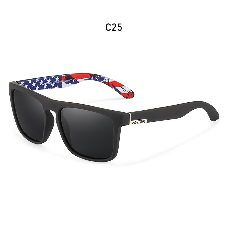 Box Colorful Driving Sunglasses Men's Polarized Sports Sunglasses