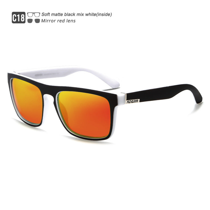 Box Colorful Driving Sunglasses Men's Polarized Sports Sunglasses