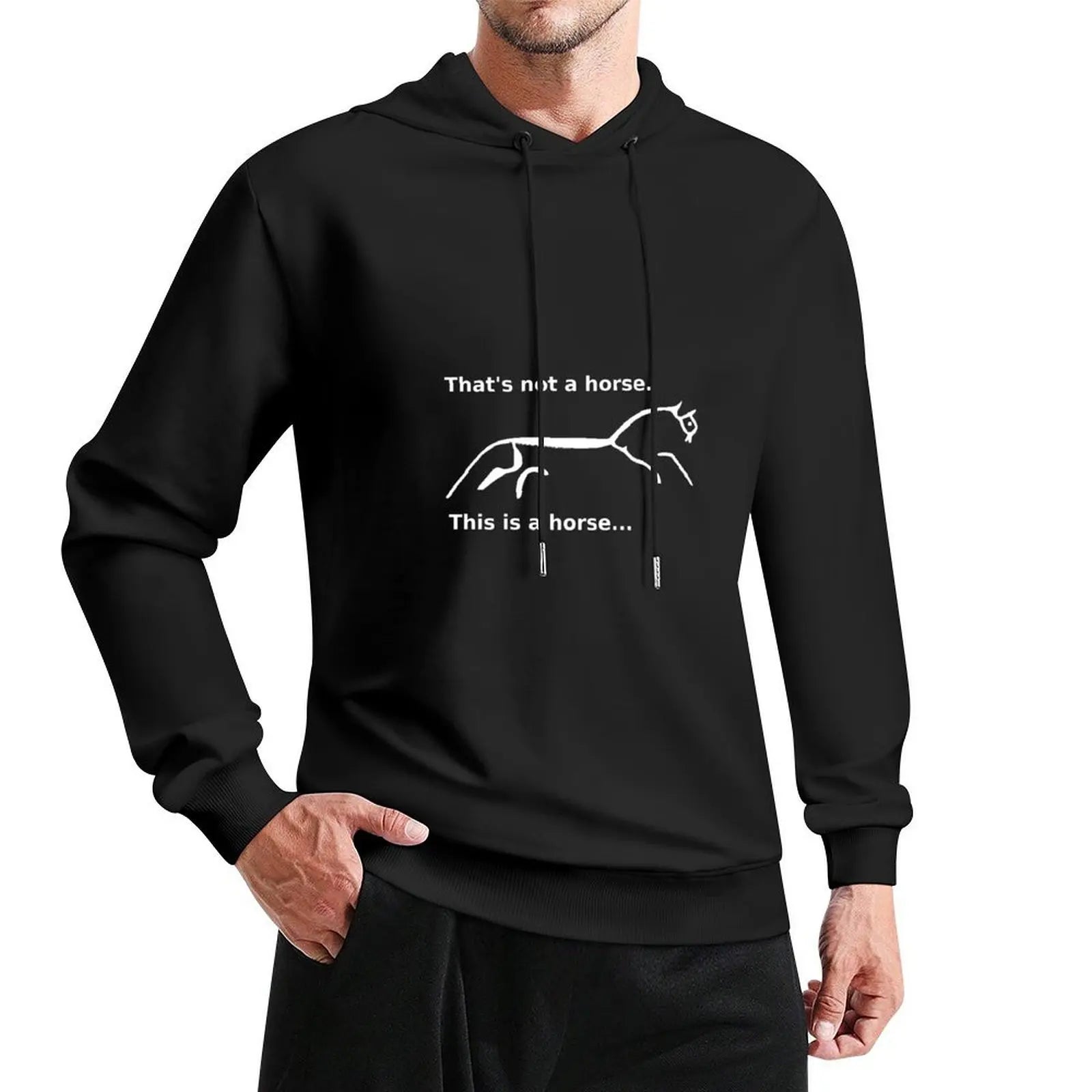 Uffington Horse: the real horse (white) Hoodie fashion men clothes for men mens designer clothes winter clothes graphic hoodie