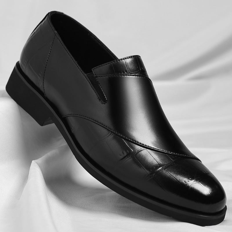 Men's Slip-on Casual Leather Shoes Low-top Business Formal Wear