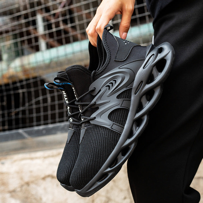 Labor Insurance Shoes Men'S Summer Breathable Lightweight Mesh Work Shoes, Anti-Smashing And Anti-Piercing Steel Toe Cap Construction Site Labor Insurance Shoes