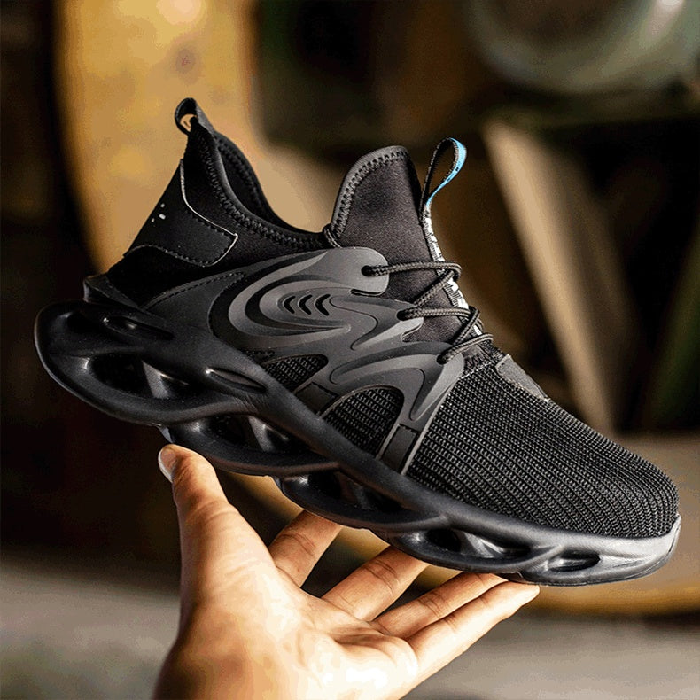 Labor Insurance Shoes Men'S Summer Breathable Lightweight Mesh Work Shoes, Anti-Smashing And Anti-Piercing Steel Toe Cap Construction Site Labor Insurance Shoes