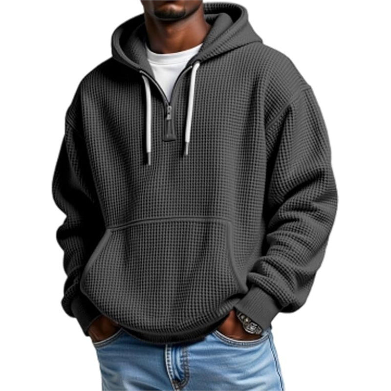 3D Printed Men's Double Hood Zipper Hooded Sweater