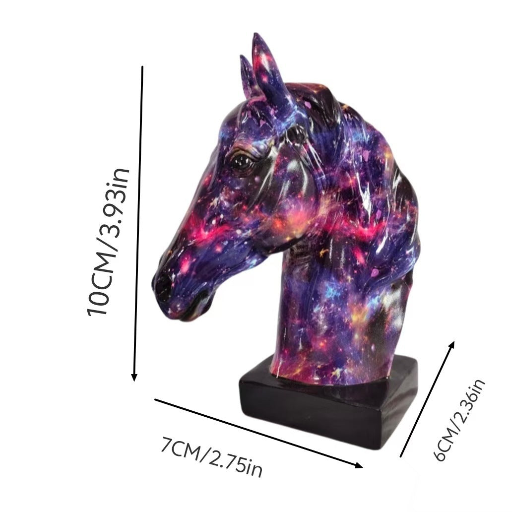 Colorful Colorful Graffiti Horse Head Home Decoration