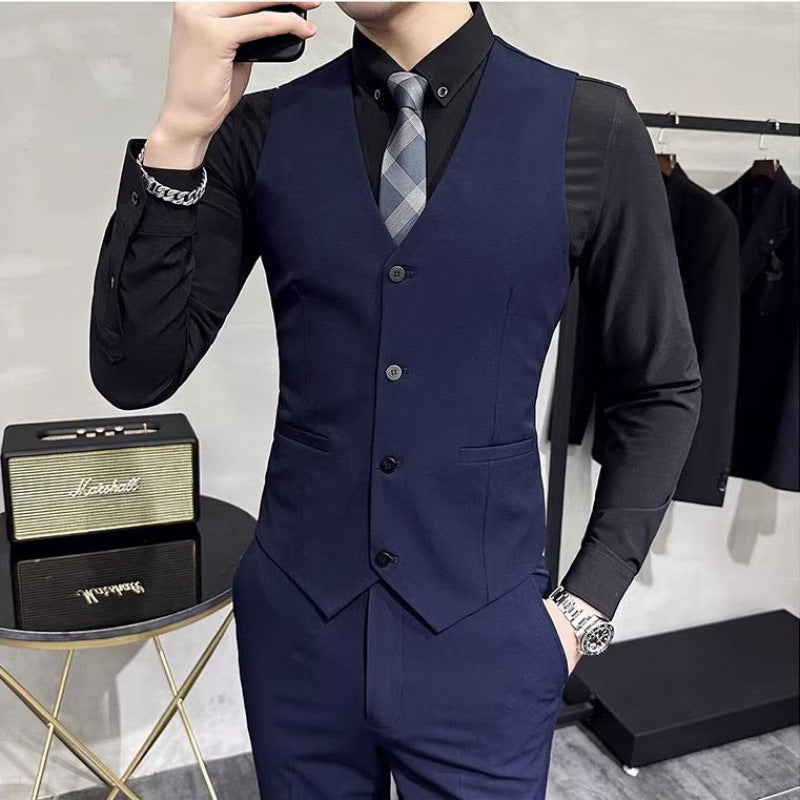 Suit Vest Suit Men's Business Casual Large Size Work Clothes