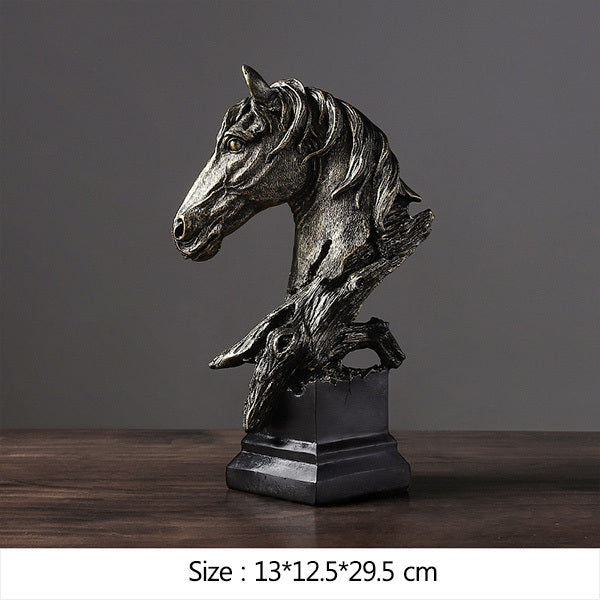 Resin simple modern horse head living room crafts