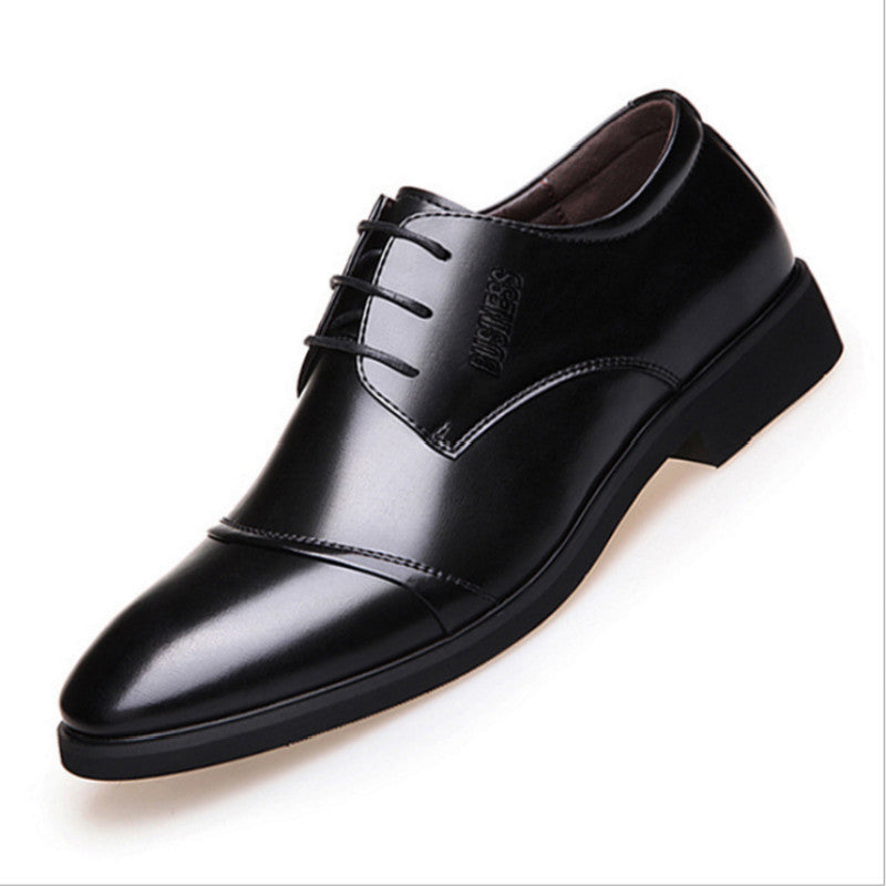 Men's Shoes Plus Size Business Formal Wear Leather Shoes Breathable Lace Up