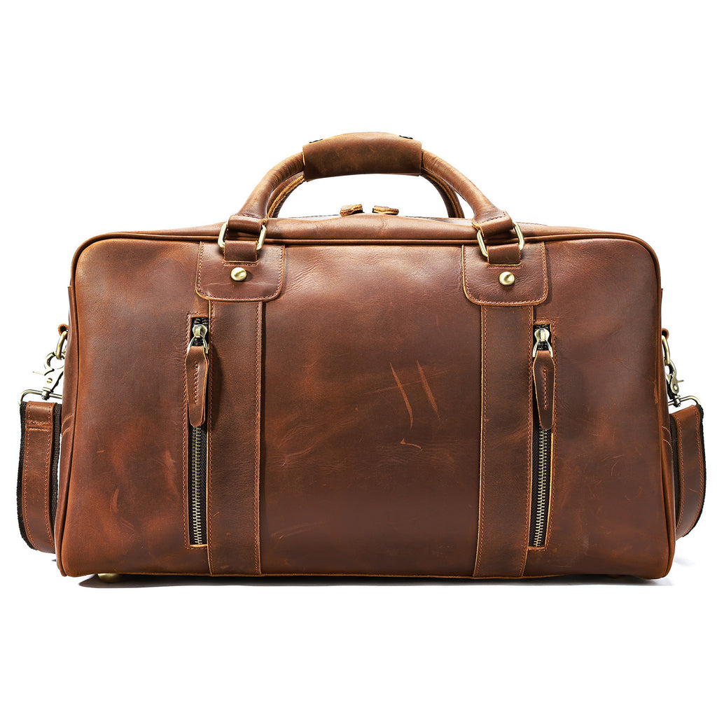 Retro Short-distance Travel Bag Genuine Leather Men