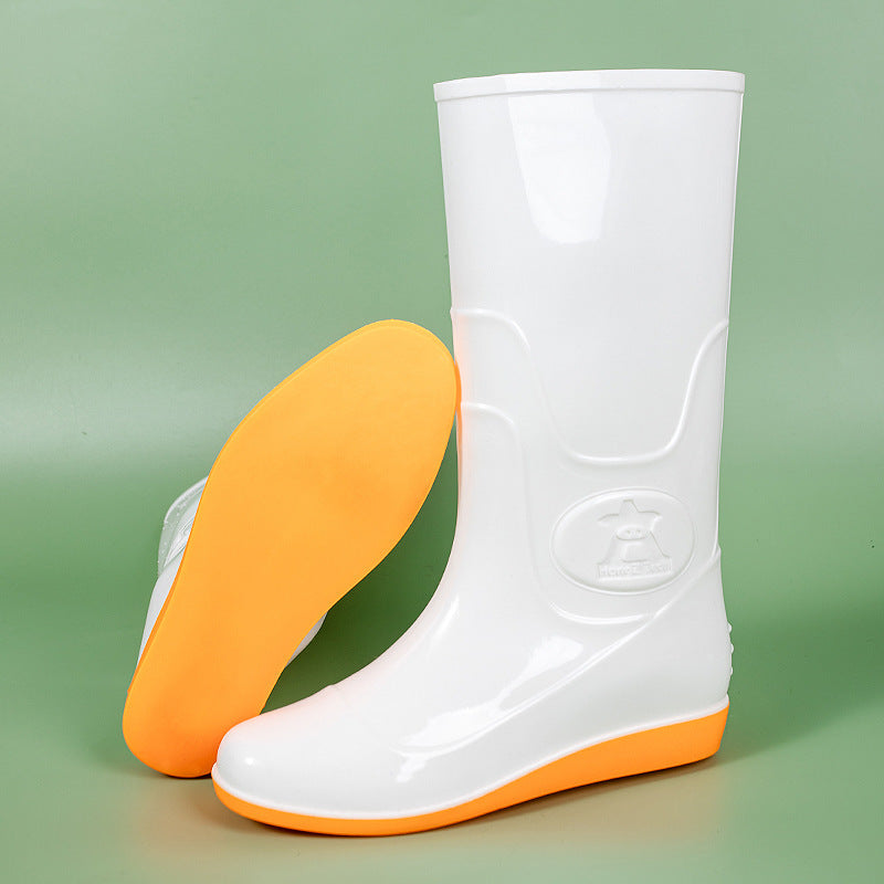 Flat Washable Rain Boots Labor Protection Waterproof Shoes