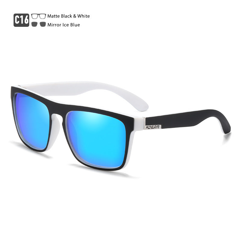 Box Colorful Driving Sunglasses Men's Polarized Sports Sunglasses