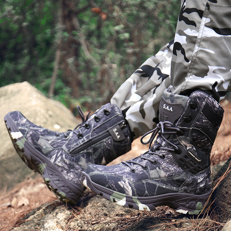 Botas De Trabajo Para Hombre Militares Resistentes Al Desgaste Impermeable Duras