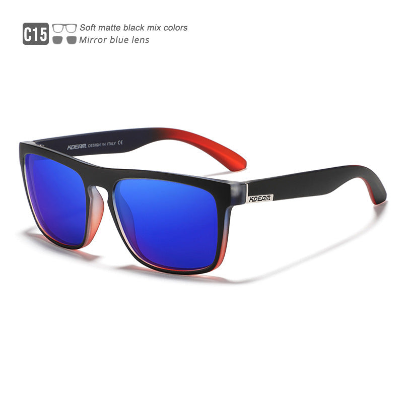 Box Colorful Driving Sunglasses Men's Polarized Sports Sunglasses