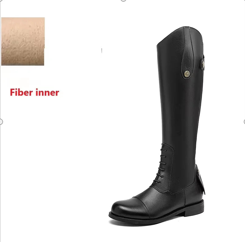 2025 Equestrian Boots Leather Equestrian Supplies Long Boots Riding Equipment Non-Slip Ultra Footwear Resistant Horse Rider Shoe