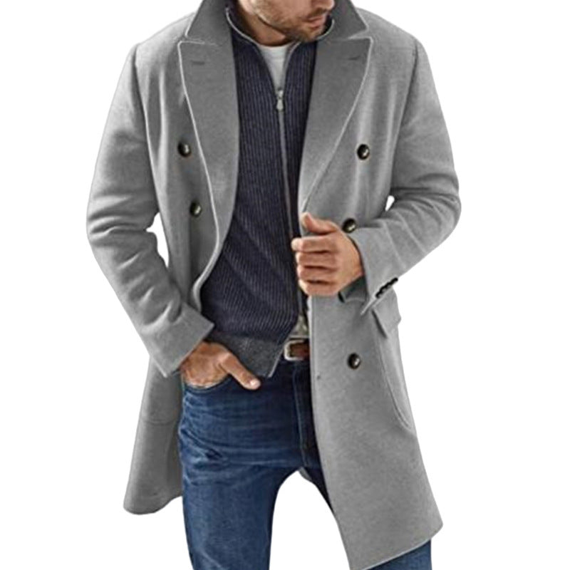 Woolen Men's Coat Warm Padded Jacket