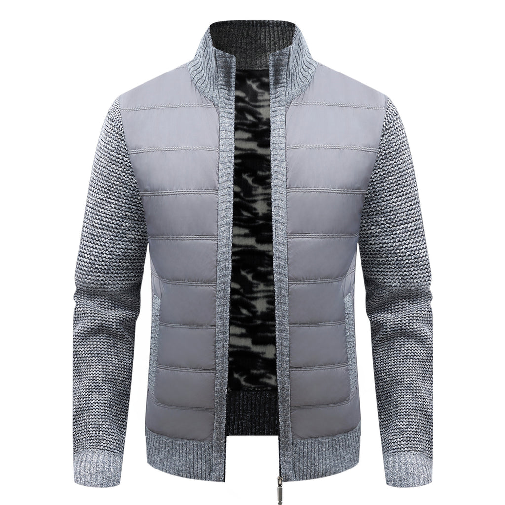 Men's Thickened Long-sleeve Cardigan Sweater Coat
