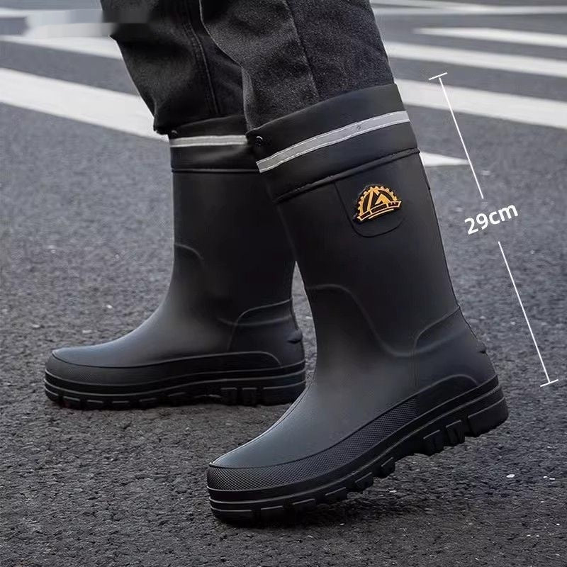 Men's Fashionable Outdoor Middle Tube Non-slip Rain Boots