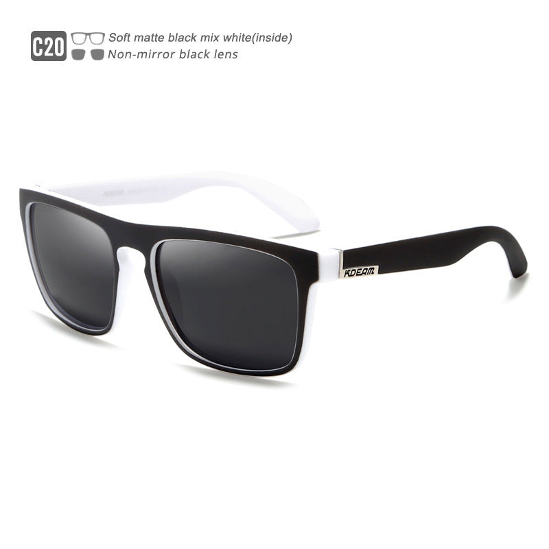Box Colorful Driving Sunglasses Men's Polarized Sports Sunglasses