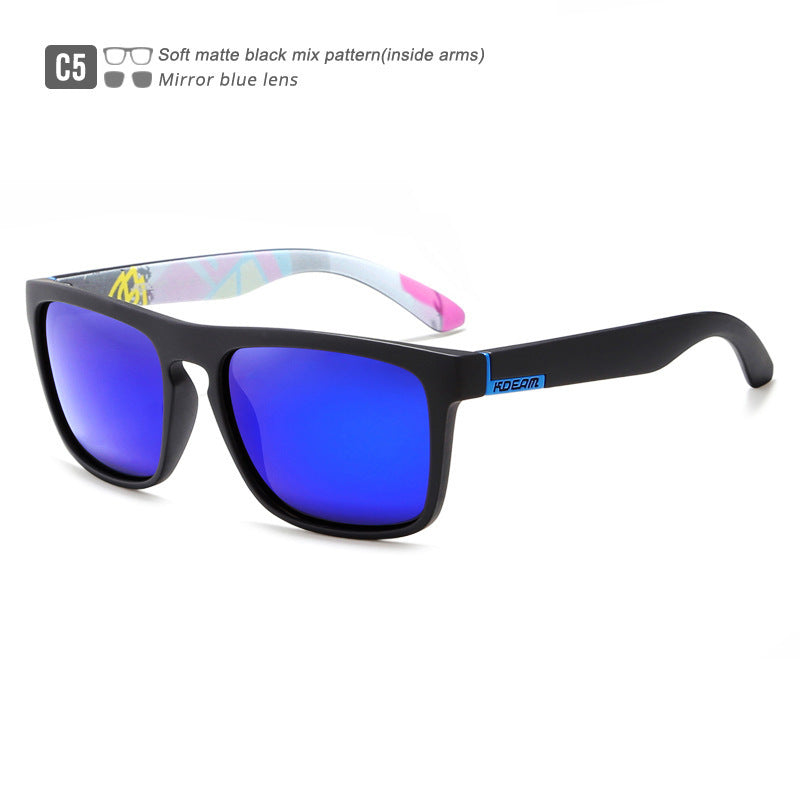 Box Colorful Driving Sunglasses Men's Polarized Sports Sunglasses