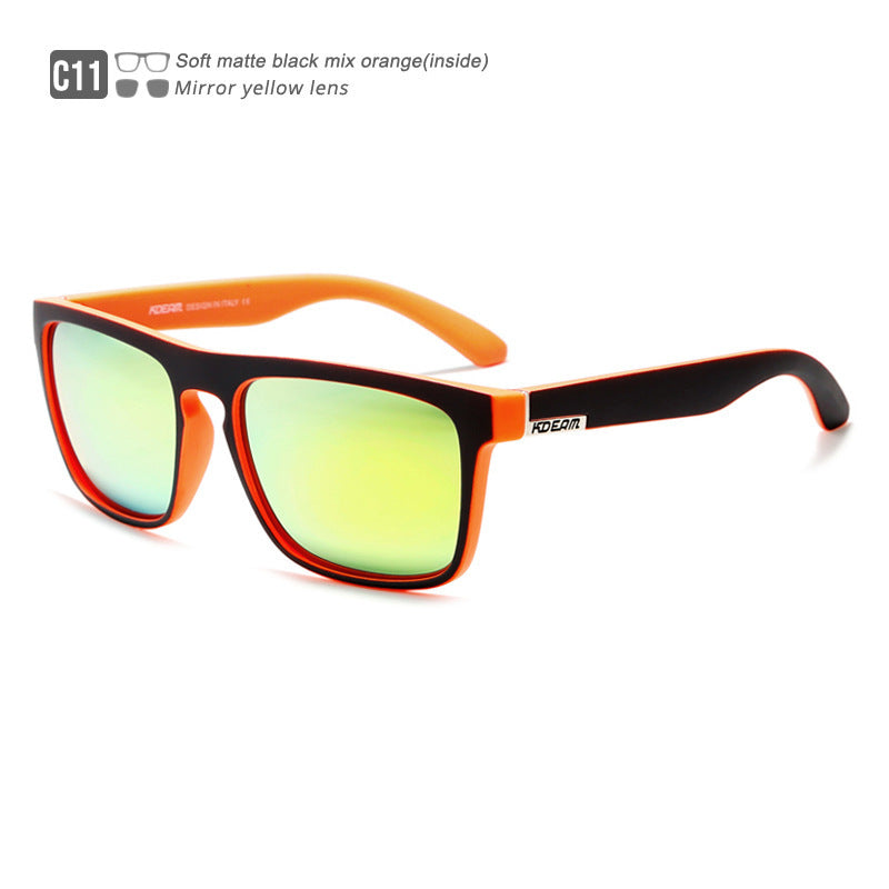 Box Colorful Driving Sunglasses Men's Polarized Sports Sunglasses