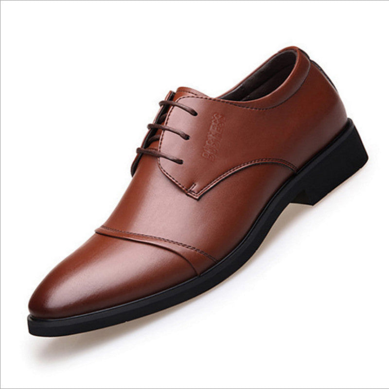 Men's Shoes Plus Size Business Formal Wear Leather Shoes Breathable Lace Up