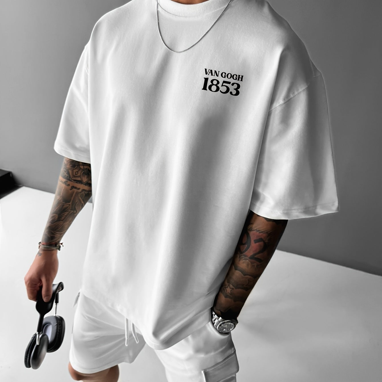 Printed Round Neck Short Sleeve T-shirt Cartoon