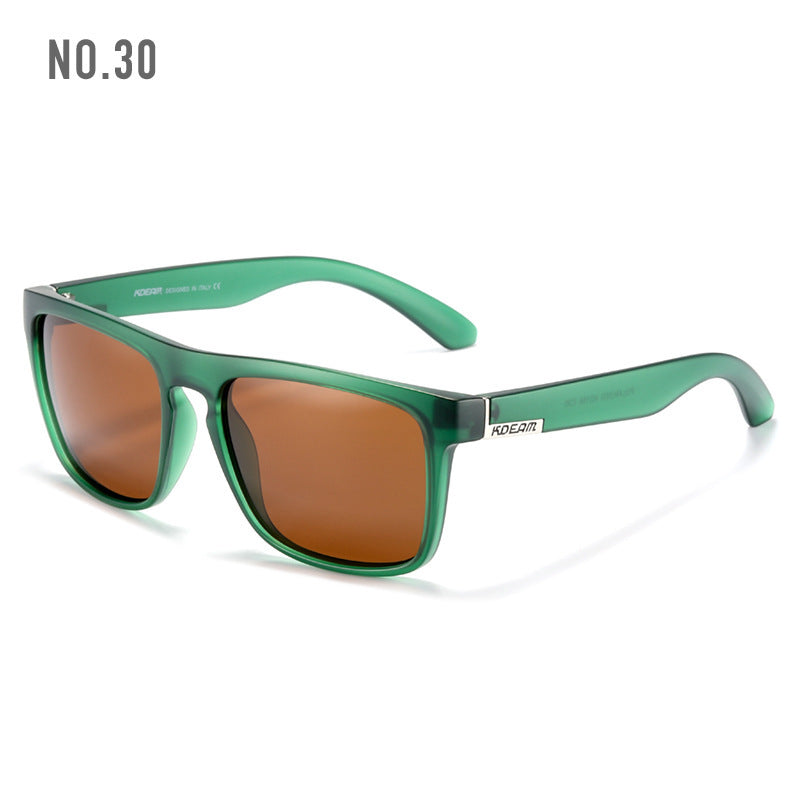 Box Colorful Driving Sunglasses Men's Polarized Sports Sunglasses
