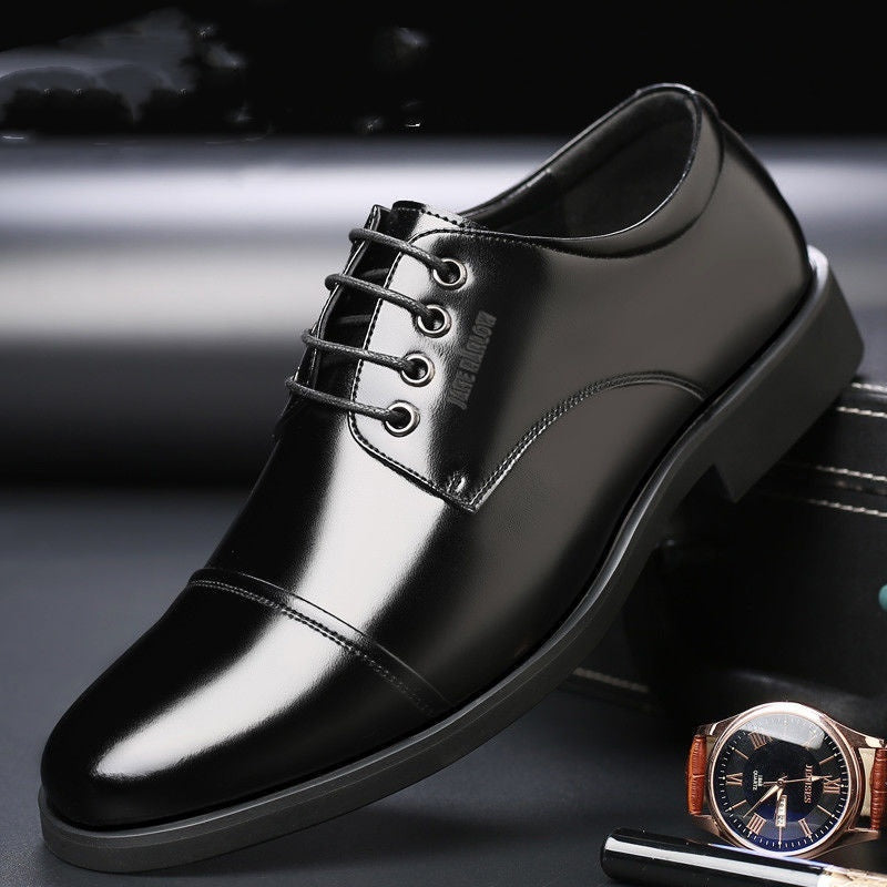 Men's Three-joint Height Increasing Insole Genuine Leather Shoes