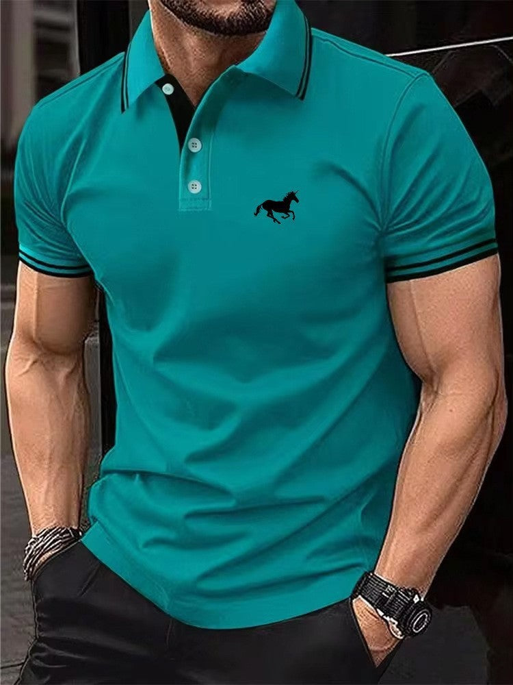 Men's T-shirt Classic Short-sleeved Polo Shirt