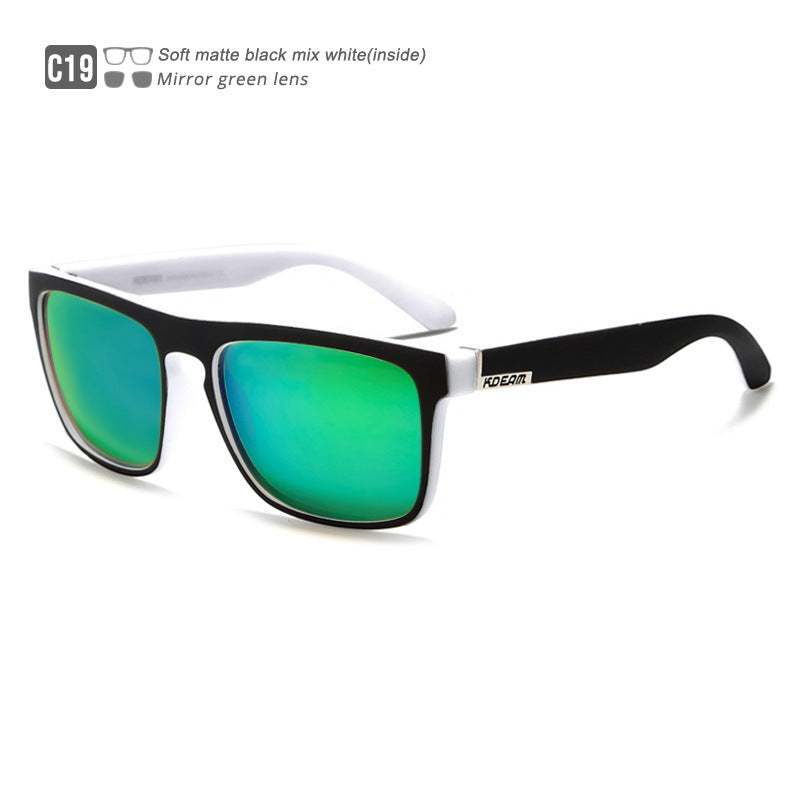 Box Colorful Driving Sunglasses Men's Polarized Sports Sunglasses