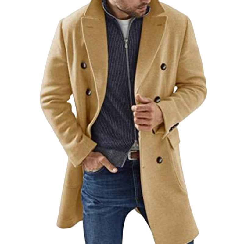 Woolen Men's Coat Warm Padded Jacket
