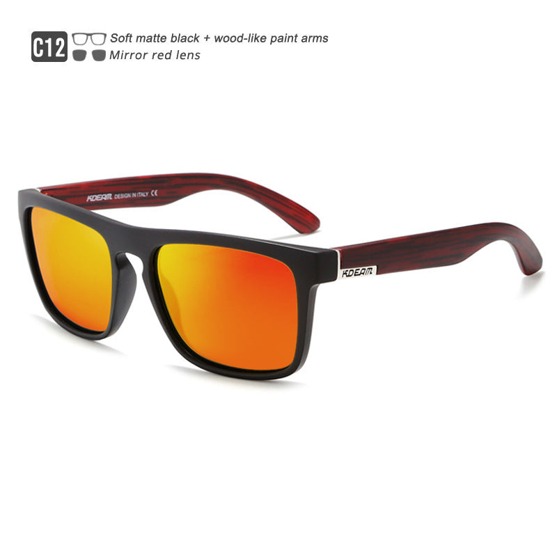Box Colorful Driving Sunglasses Men's Polarized Sports Sunglasses