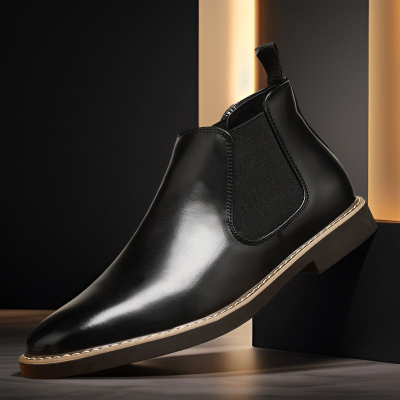 Men's Boots Plus Size British Style Leather Boots Youth All-matching