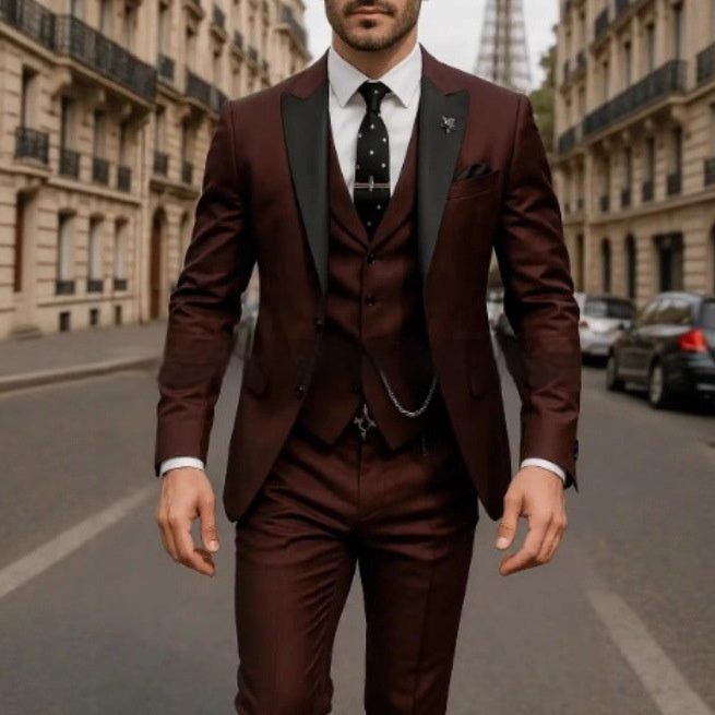 Bridegroom Groomsman Host Banquet Suit Three-piece Suit