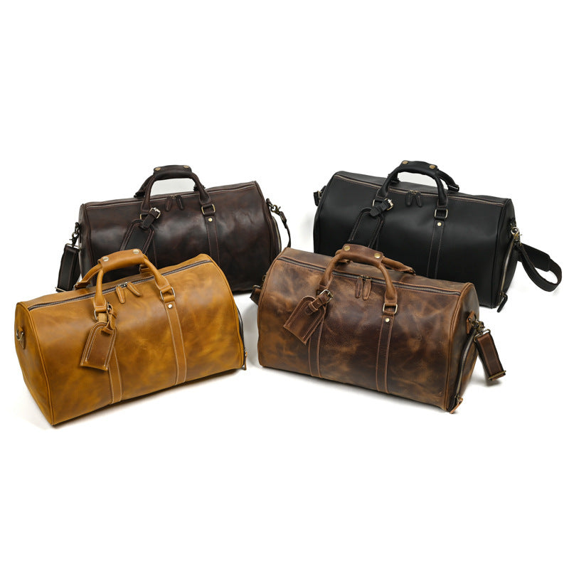 Men's Traveling Bag Leather Large Capacity Portable Messenger Bag