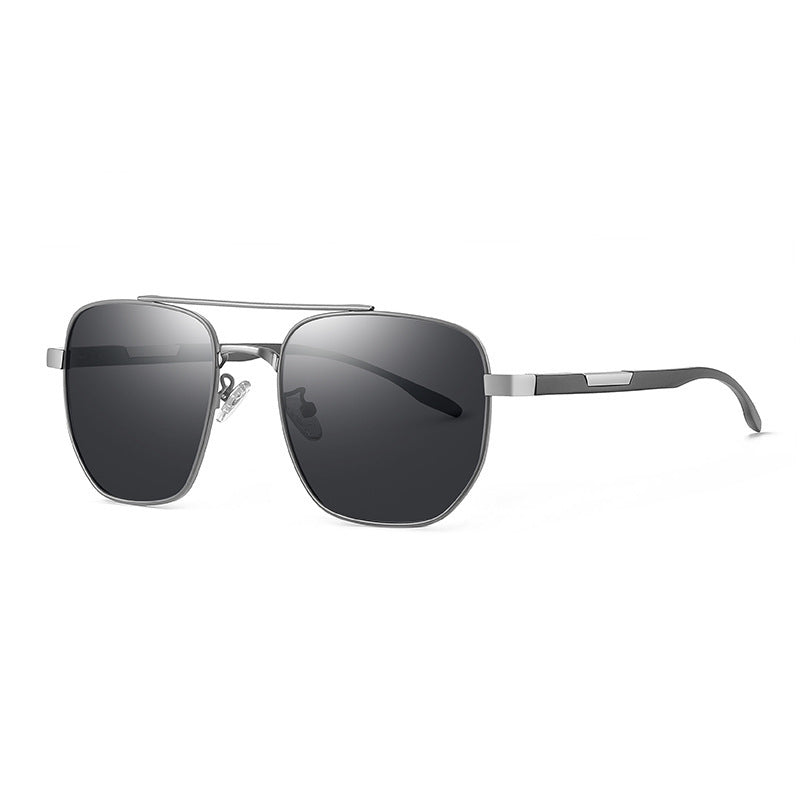 Sunglasses Men's Driving Metal Aluminum Magnesium Spectacle Foot UV Protection Large Rim Sunglasses
