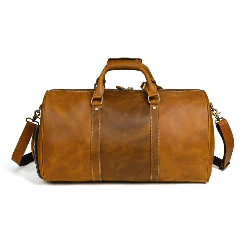 Men's Traveling Bag Leather Large Capacity Portable Messenger Bag