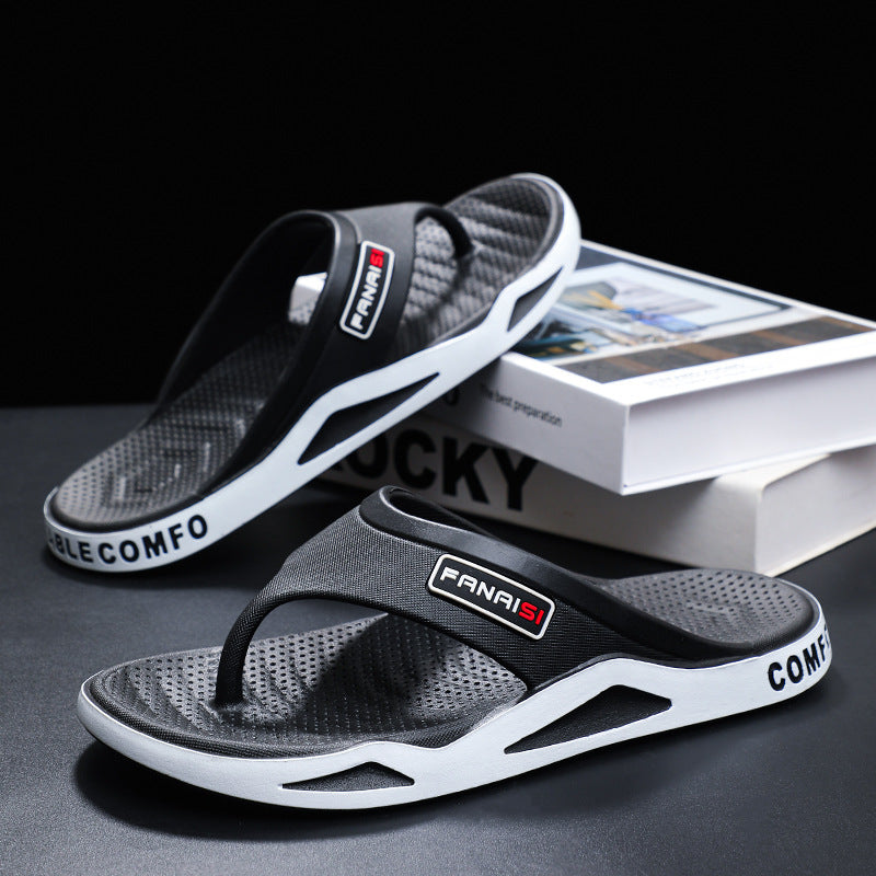 Men's Wear-resistant Casual Outdoor Wear Slippers For Summer Soft Back Thick Back Fashion Flip-flop