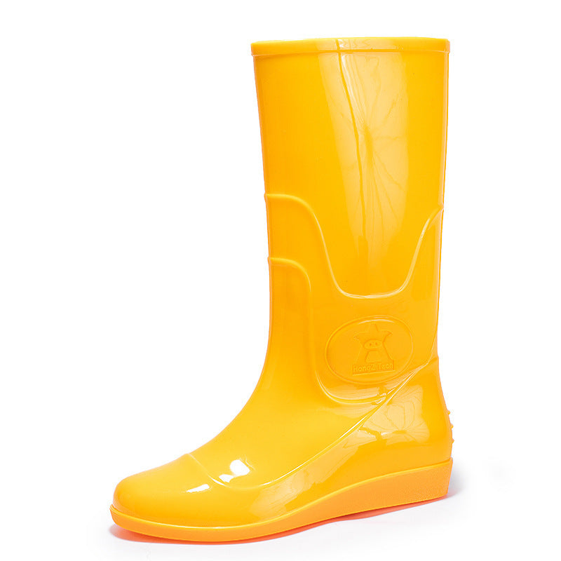 Flat Washable Rain Boots Labor Protection Waterproof Shoes