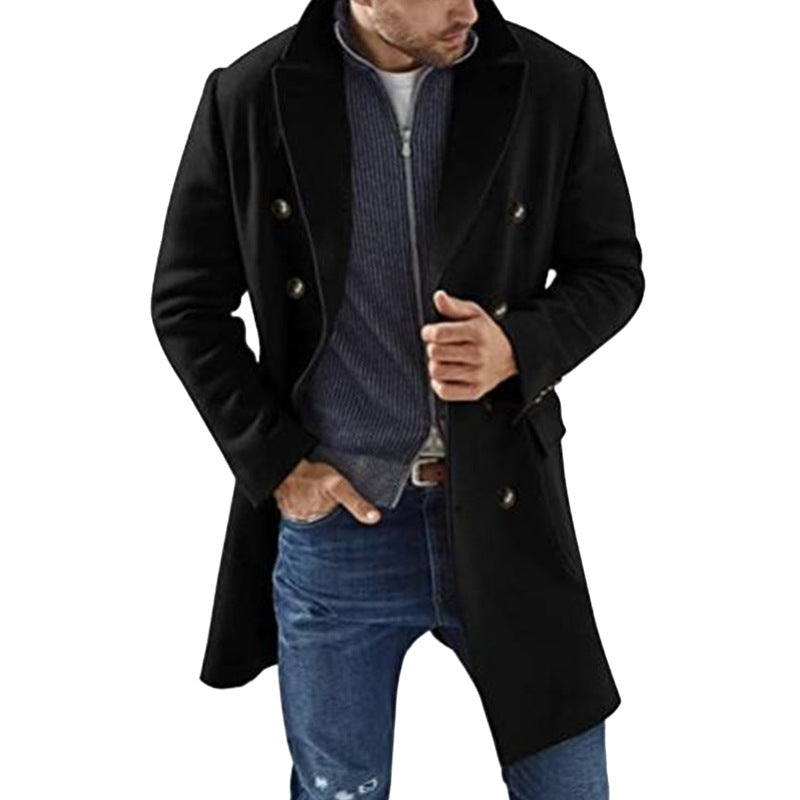 Woolen Men's Coat Warm Padded Jacket
