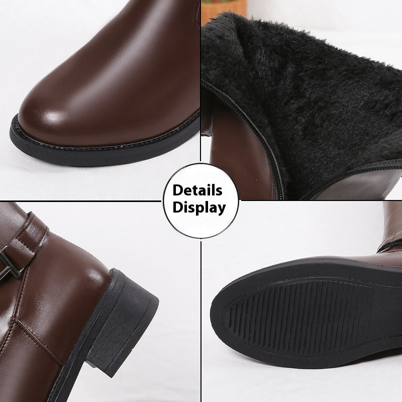 Women's Winter Chunky Heel Round Head Knight Over The Knee Boots