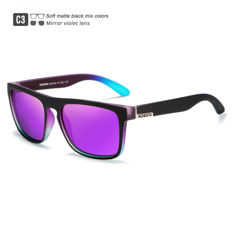 Box Colorful Driving Sunglasses Men's Polarized Sports Sunglasses
