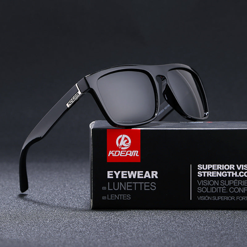 Box Colorful Driving Sunglasses Men's Polarized Sports Sunglasses