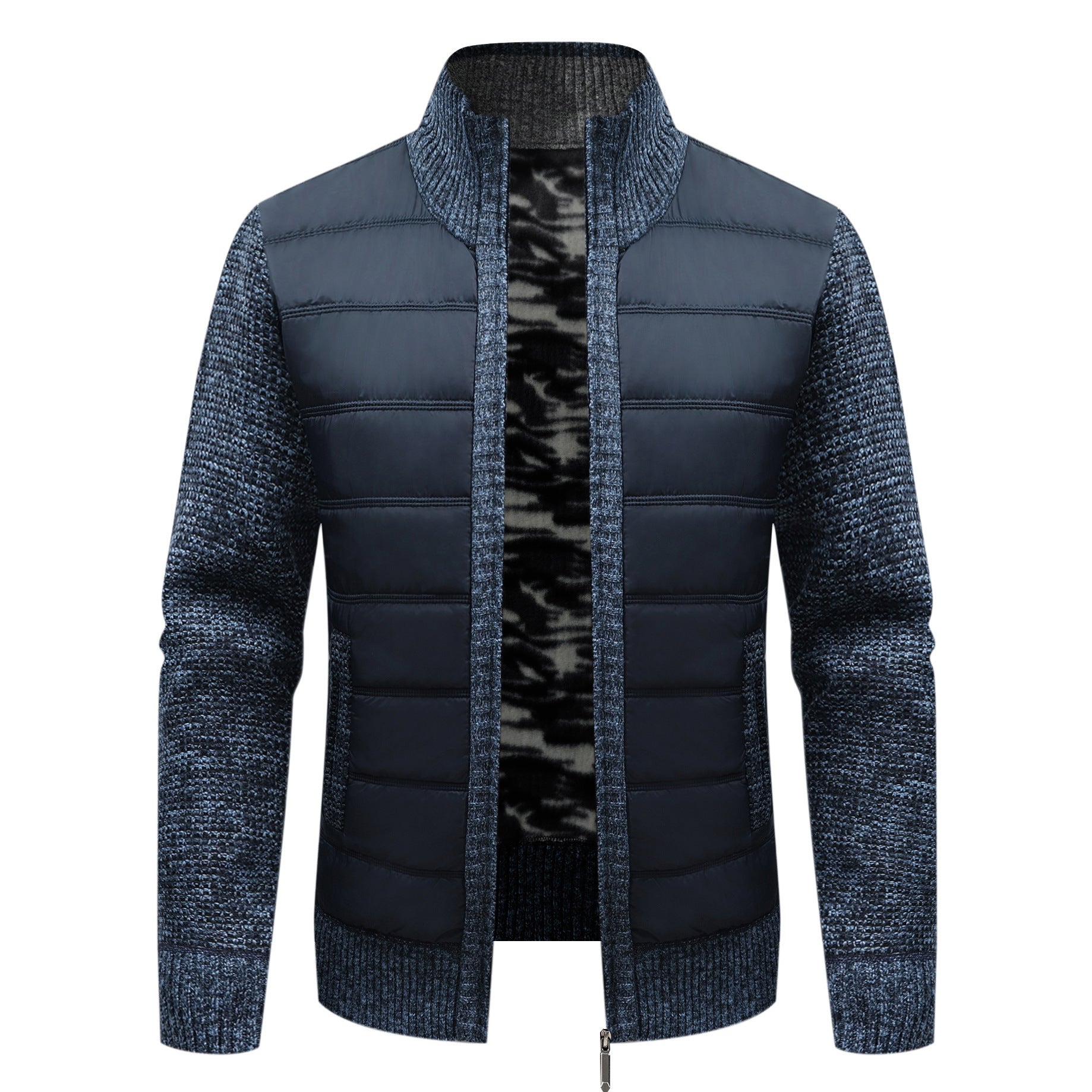 Men's Thickened Long-sleeve Cardigan Sweater Coat