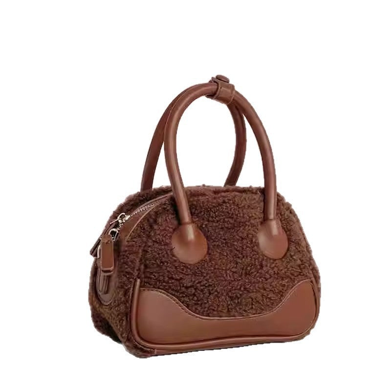 Lamb Wool Small Handbags Women Winter